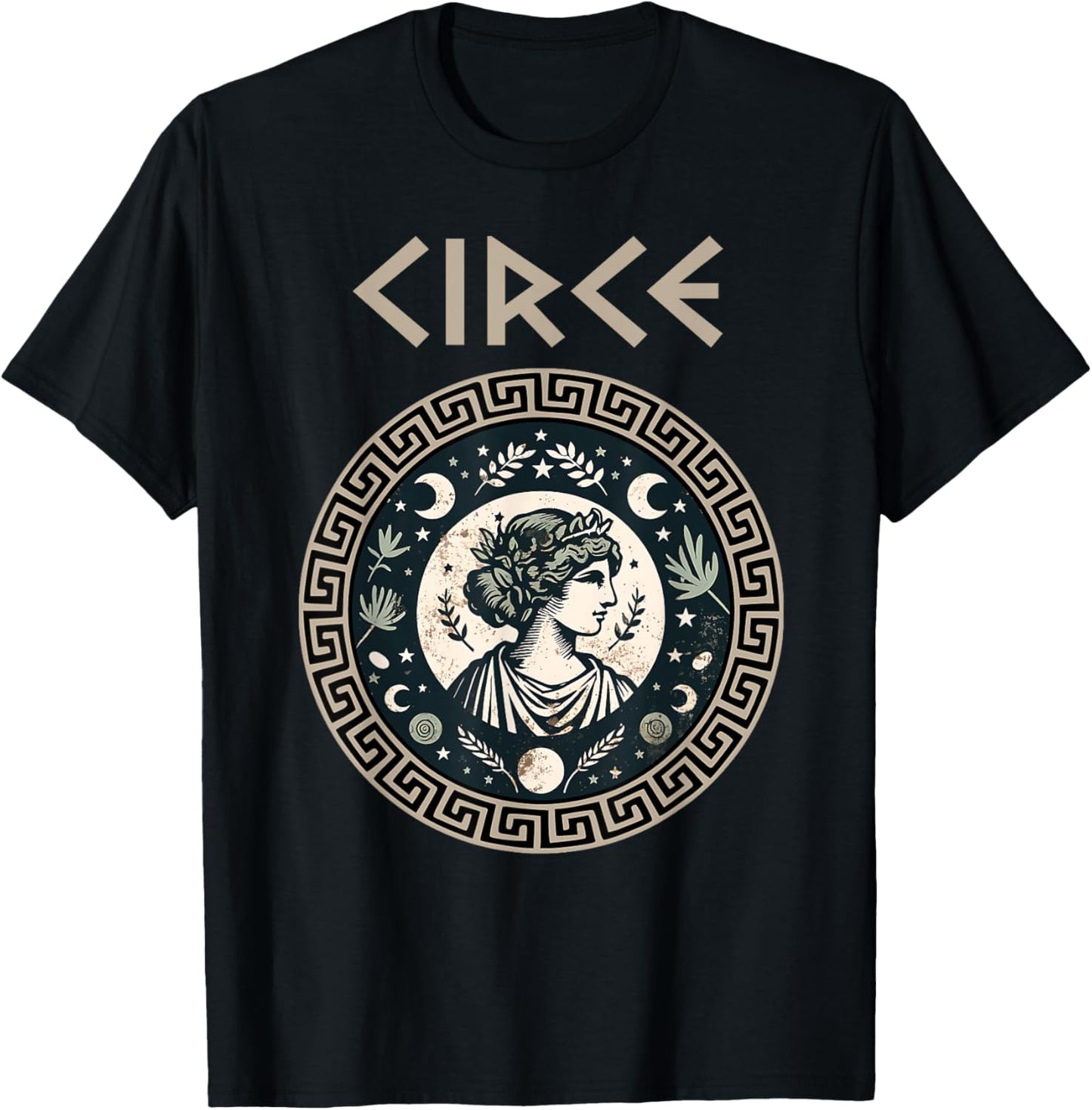 Agema Apparel Circe Greek Goddess and Sorceress Greek Mythology , Small, Black T-Shirt - T-Shirt | Black