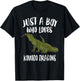 Just A Boy Who Loves Komodo Dragons Animal Gift T-Shirt - T-Shirt | Black