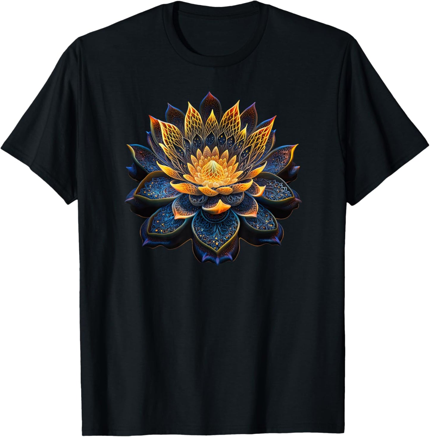 Lotus Flower Yoga Zen Bohemian Namaste Meditation T-Shirt - T-Shirt | Black