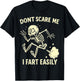 Funny Don't Scare Me I Fart Easily Sarcastic Meme Hilarious T-Shirt - T-Shirt | Black