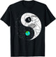 Outerspace Spaceflight aerospace engineering Yin and Yang T-Shirt - T-Shirt | Black