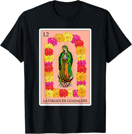 Spanish-Mexican Bingo Gifts - La Virgen de Guadalupe T-Shirt - T-Shirt | Black