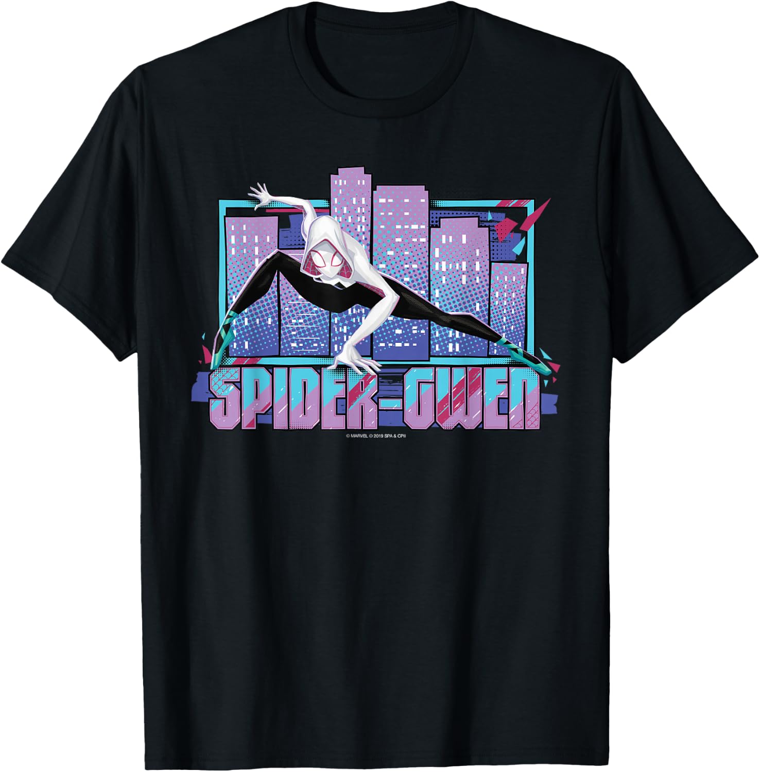 Marvel Spider-Man Into The Spider-Verse Spider-Gwen T-Shirt - T-Shirt | Black
