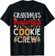 Grandma Christmas Cookie Crew Funny Family Baking Party Cute T-Shirt - T-Shirt | Black