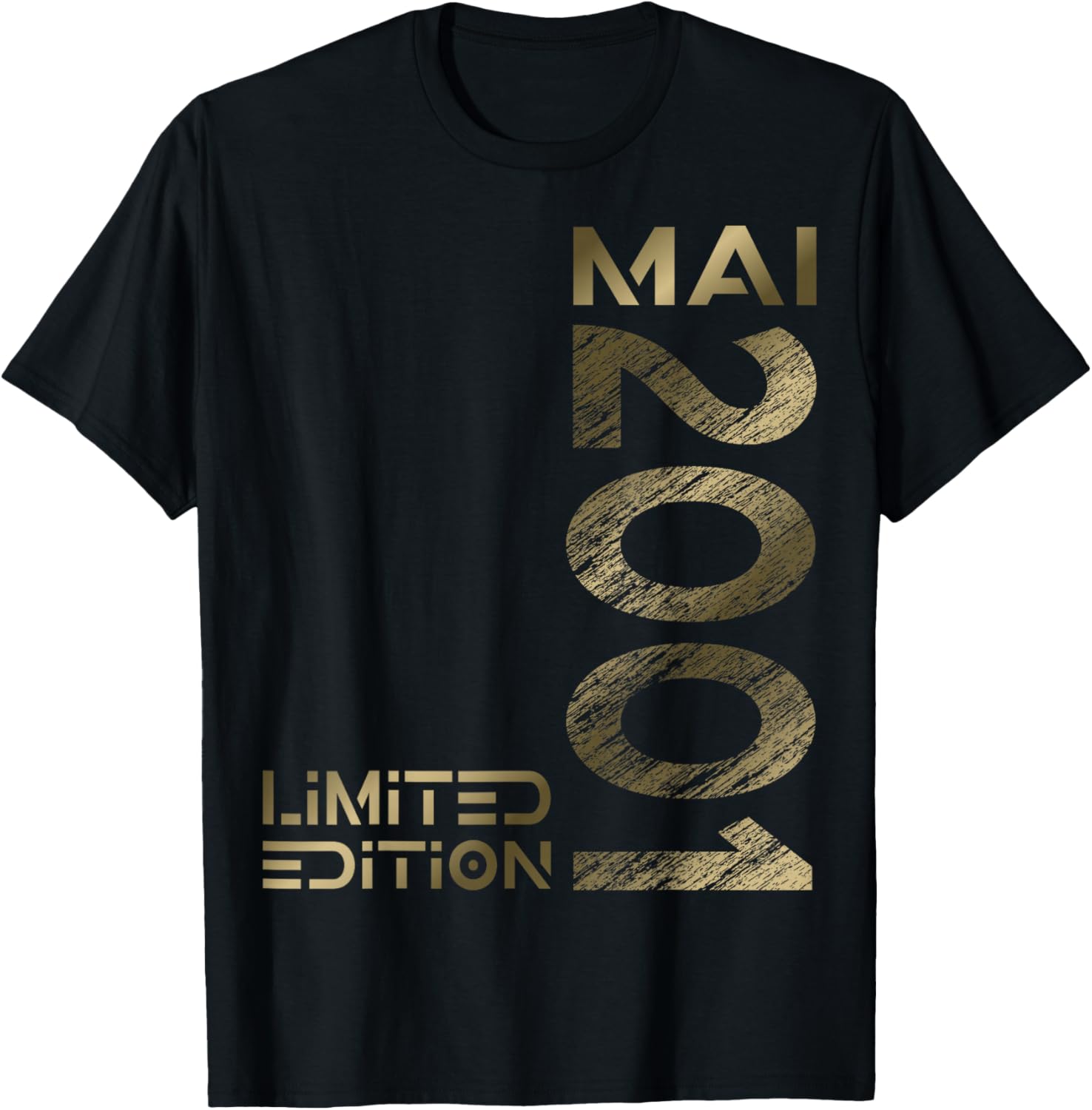 Limited Edition Mai 2001 Mann Frau 25. Geburtstag T-Shirt - T-Shirt | Black