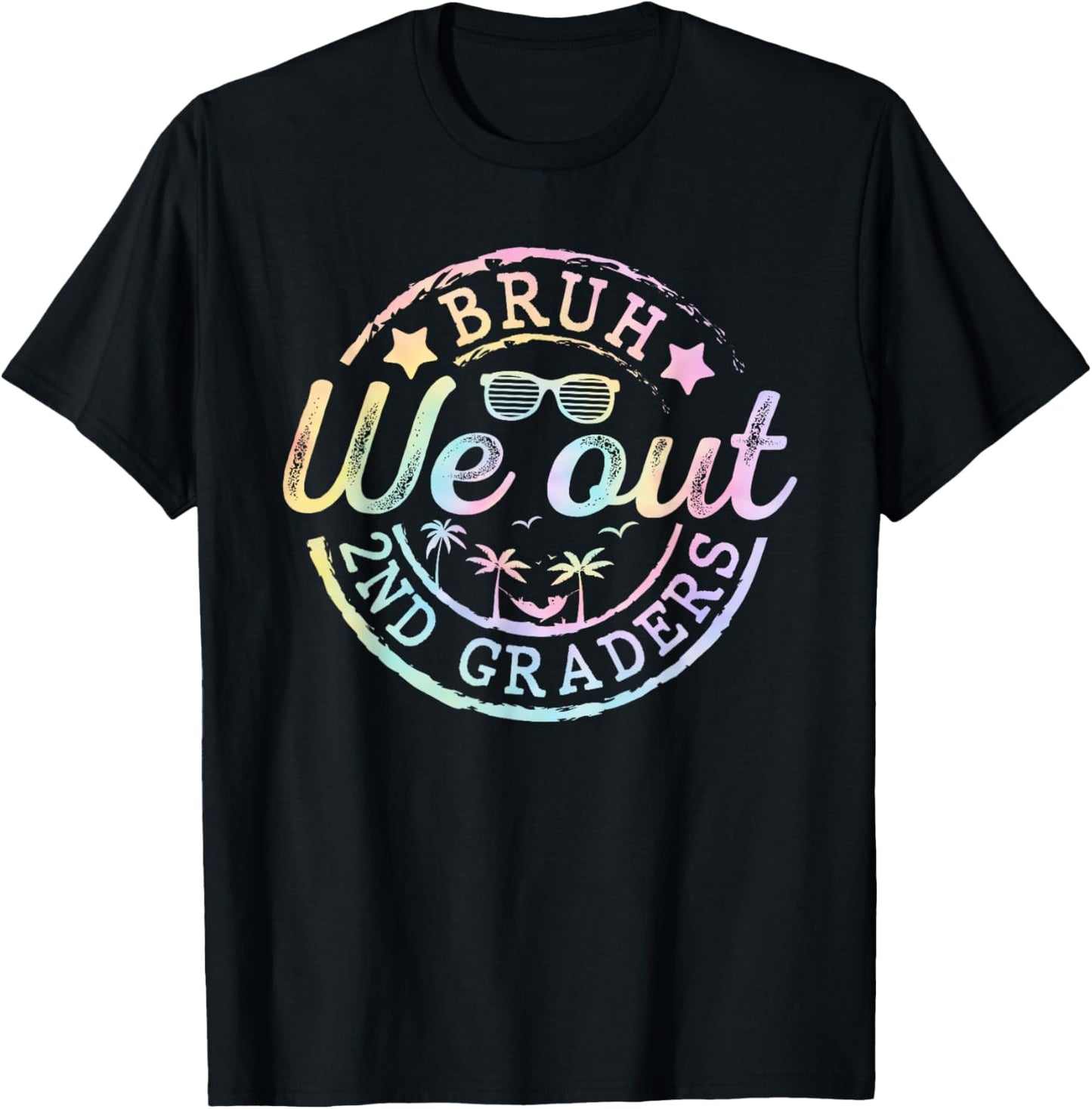 Bruh We Out 2nd Grade Last Day of School Second Grade Summer T-Shirt - T-Shirt | Black