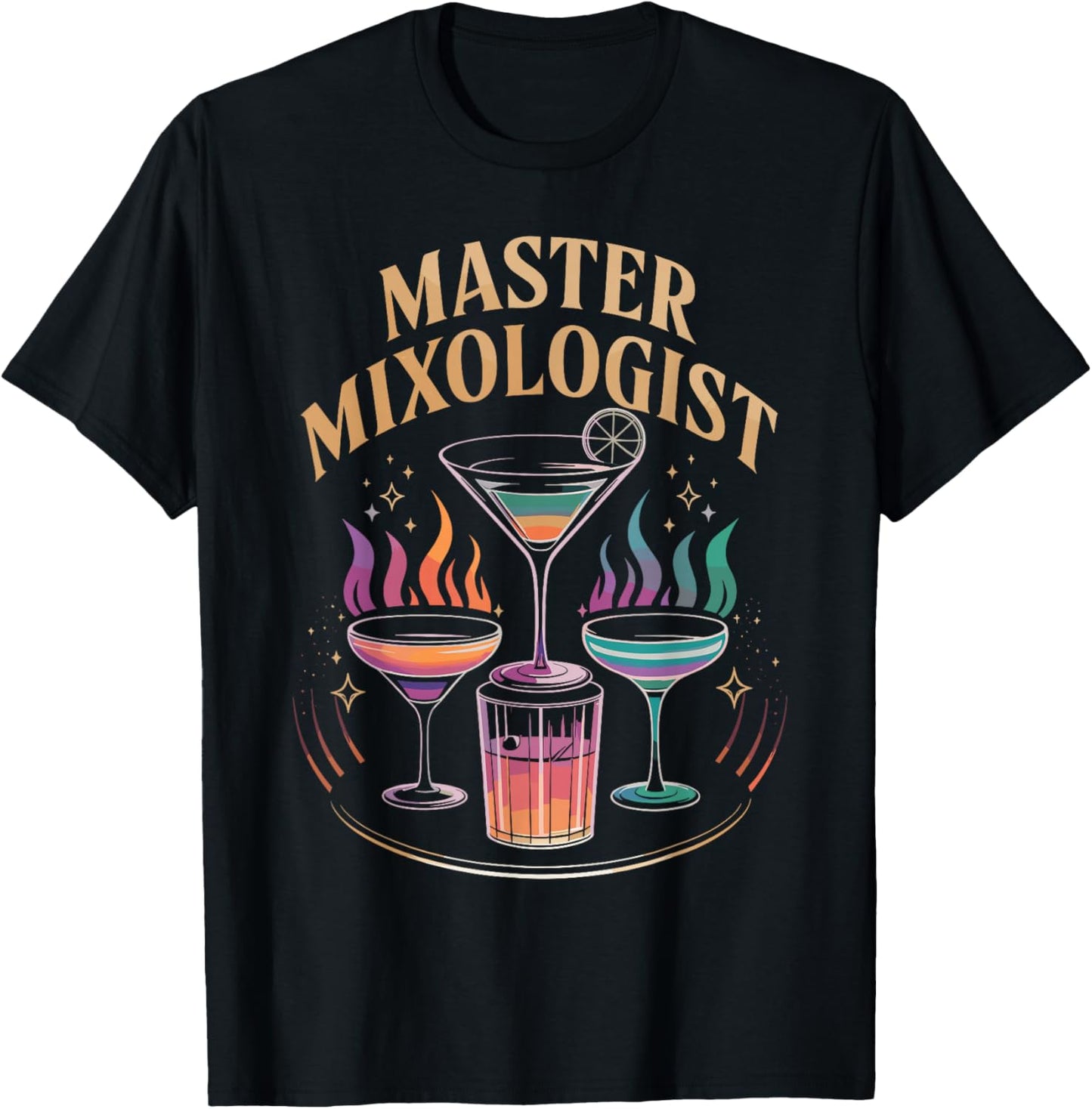 Funny Master Mixologist T Shirt for Cocktail Enthusiasts T-Shirt - T-Shirt | Black