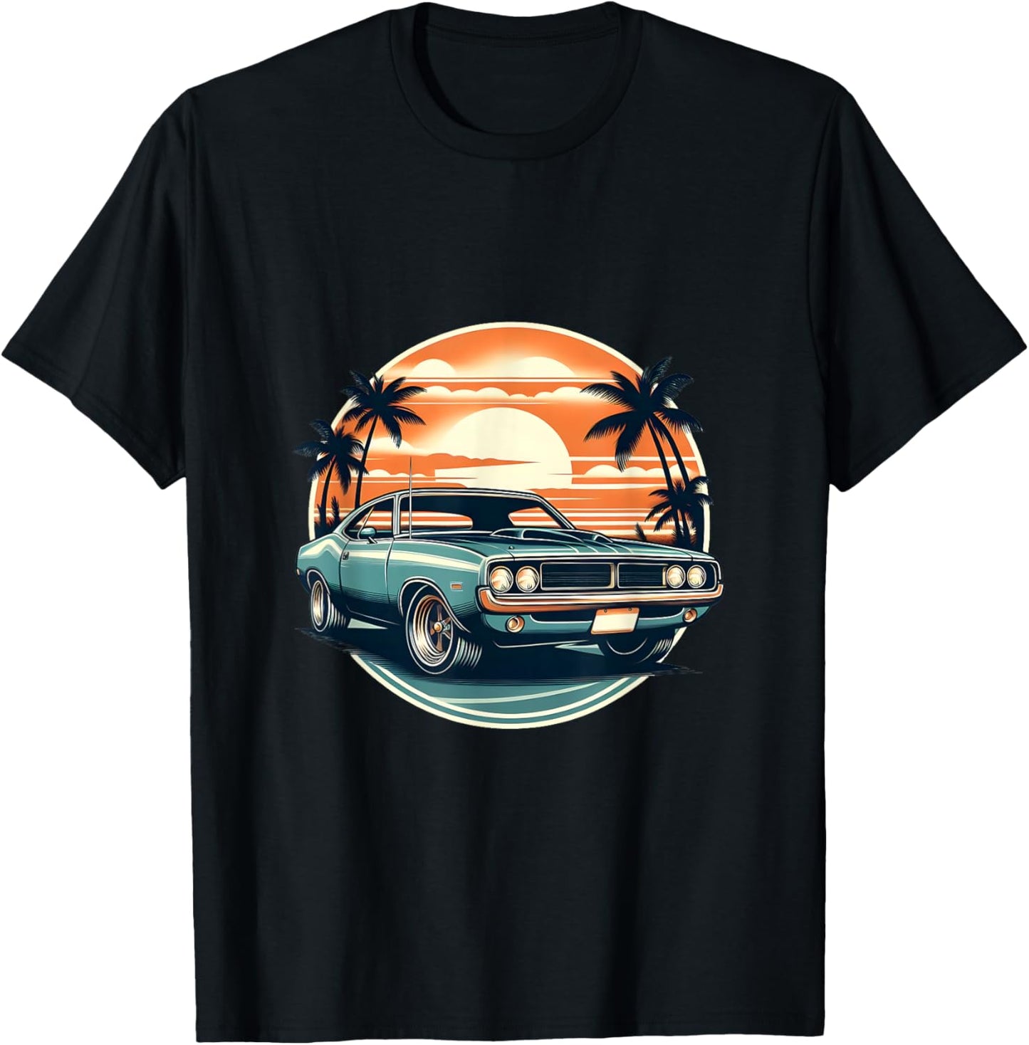 Classic Muscle Car Retro Vintage Style T-Shirt - T-Shirt | Black