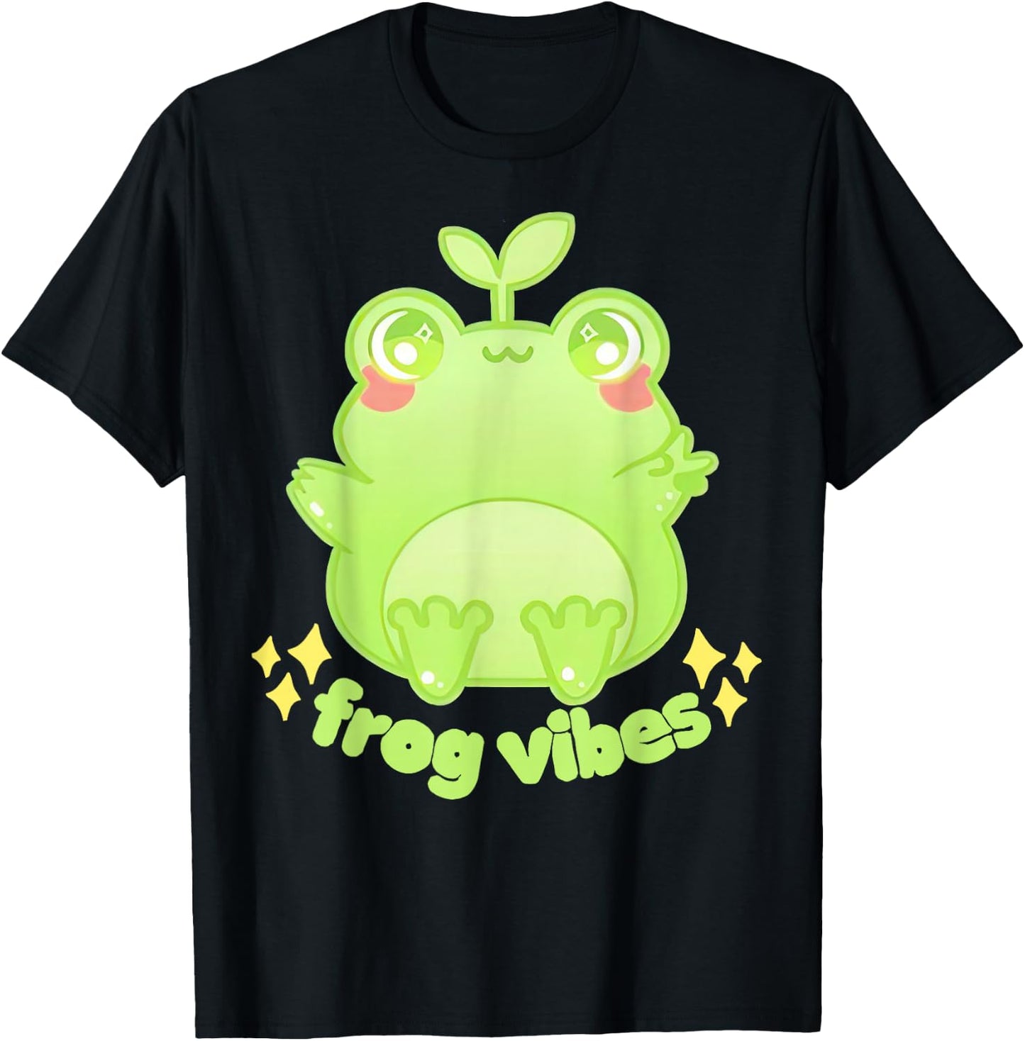 Froggy Crossing Frog Vibes T-Shirt - T-Shirt | Black