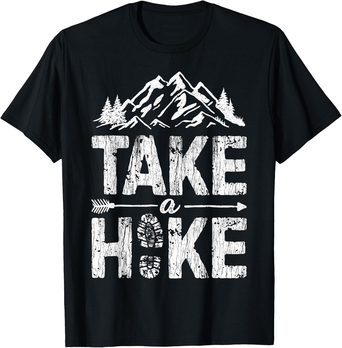 Take A Hike Outdoor Hiking Nature Hiker Vintage Men Women T-Shirt - T-Shirt | Black