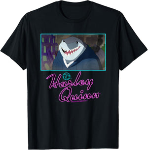 Harley Quinn King Shark Close-up T-Shirt - T-Shirt | Black
