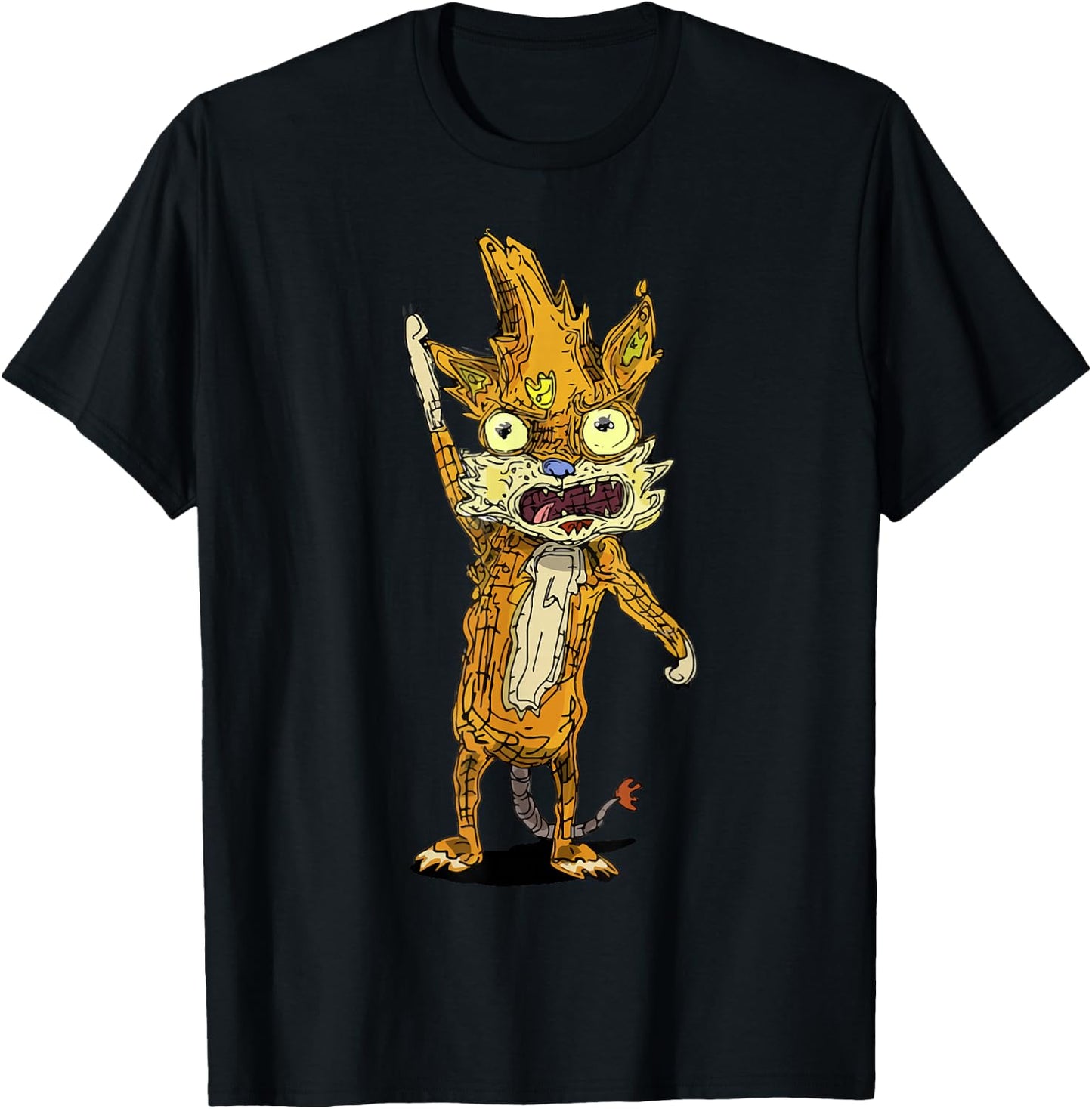 Mademark x Rick and Morty - Rick and Morty Squanchy to the Rescue on Black T-Shirt - T-Shirt | Black