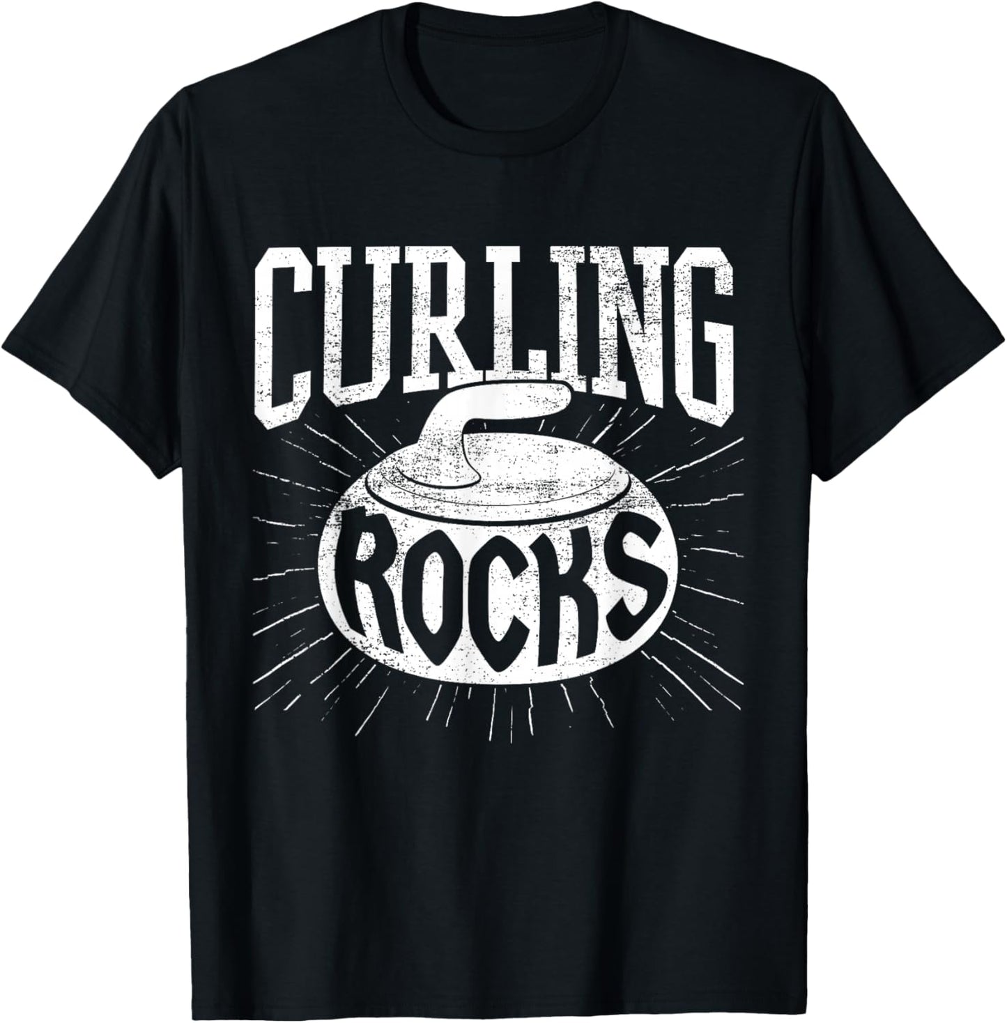 Cool Curling Rocks I Curling Stone I Pun Curling Player T-Shirt - T-Shirt | Black