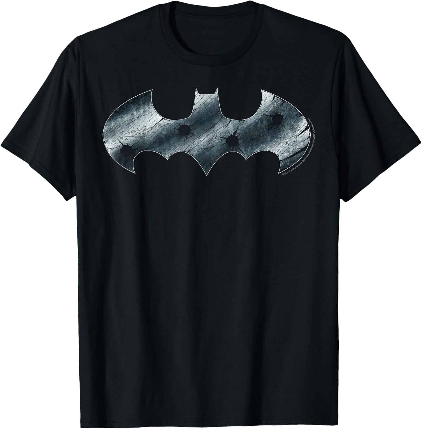 DC Comics Batman Steel Logo T-Shirt - T-Shirt | Black