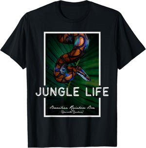 Brazilian Rainbow Boa Snake Keeper Jungle Life T-Shirt - T-Shirt | Black