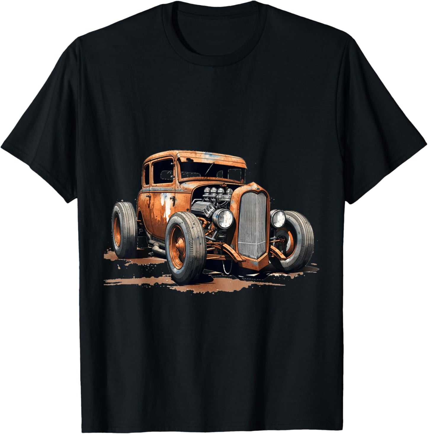 Rust Bucket Hot Rod Rat Rod Vintage Classic Car Men T-Shirt - T-Shirt | Black