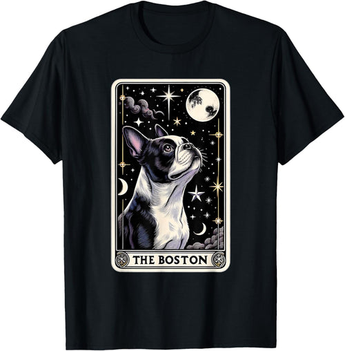 Boston Terrier Tarot Card Star with the Moon Men Women Kids