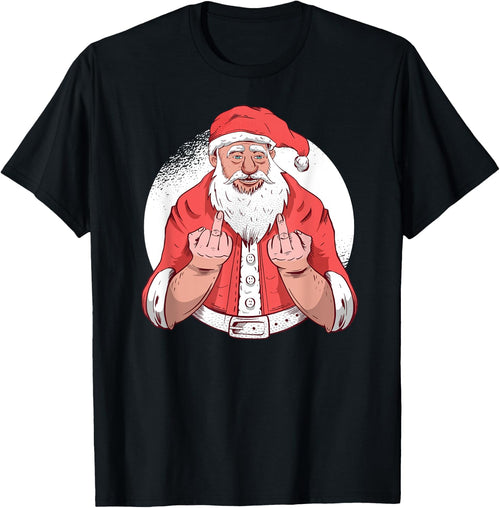 RUDE SANTA says F-ck Off Middle Finger Funny Christmas Meme