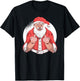 RUDE SANTA says F-ck Off Middle Finger Funny Christmas Meme T-Shirt - T-Shirt | Black