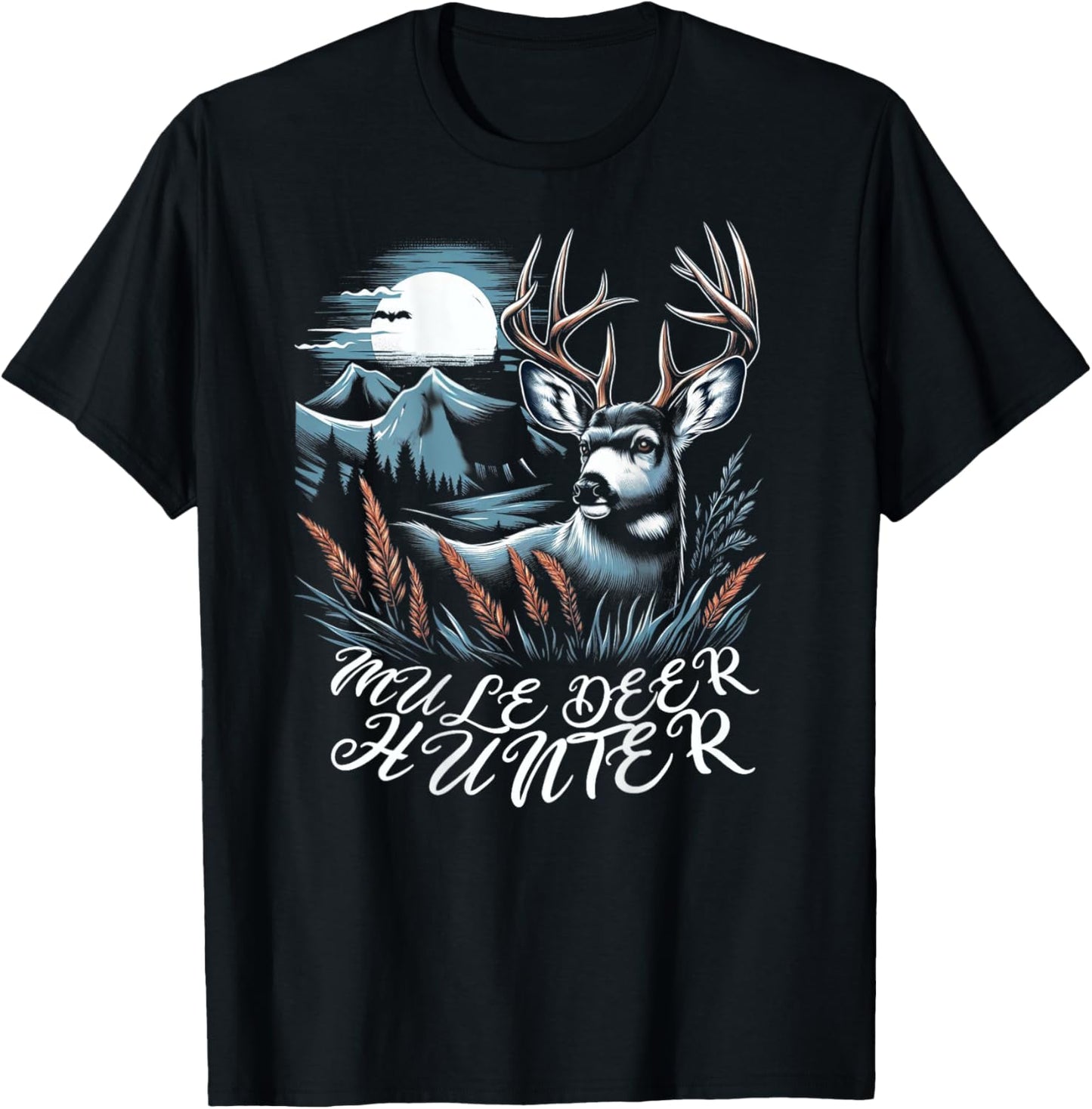 Muledeer Hunter Hunting Novelty Men Women Mule Deer Hunting T-Shirt - T-Shirt | Black