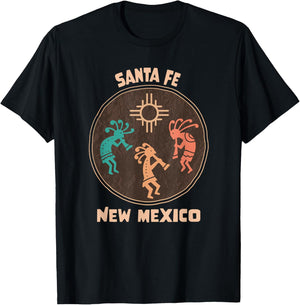 Santa Fe New Mexico Kokopelli Vacation Souvenir T-Shirt - T-Shirt | Black