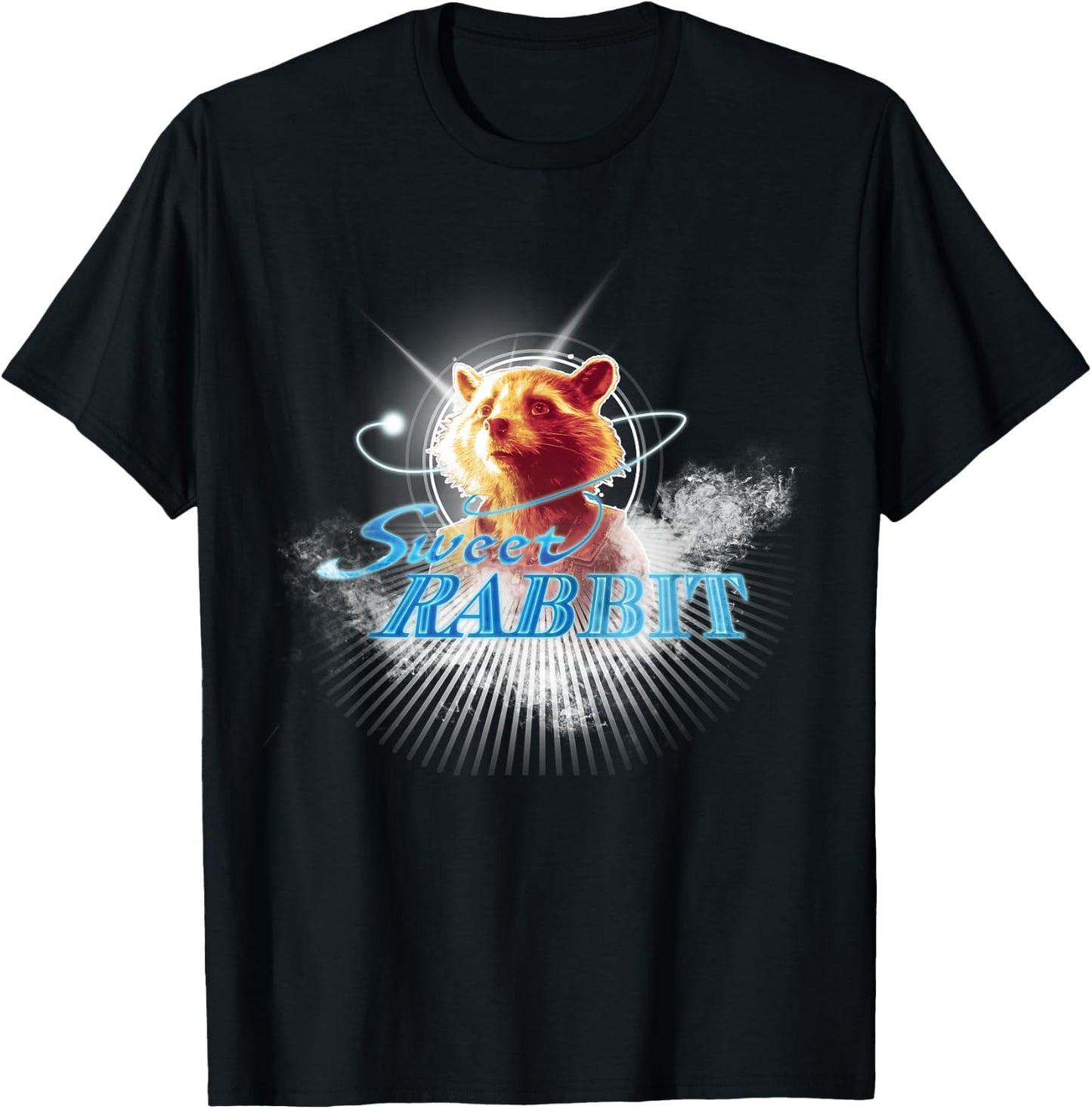 Marvel Guardians Rocket Raccoon Sweet Rabbit T-Shirt - T-Shirt | Black