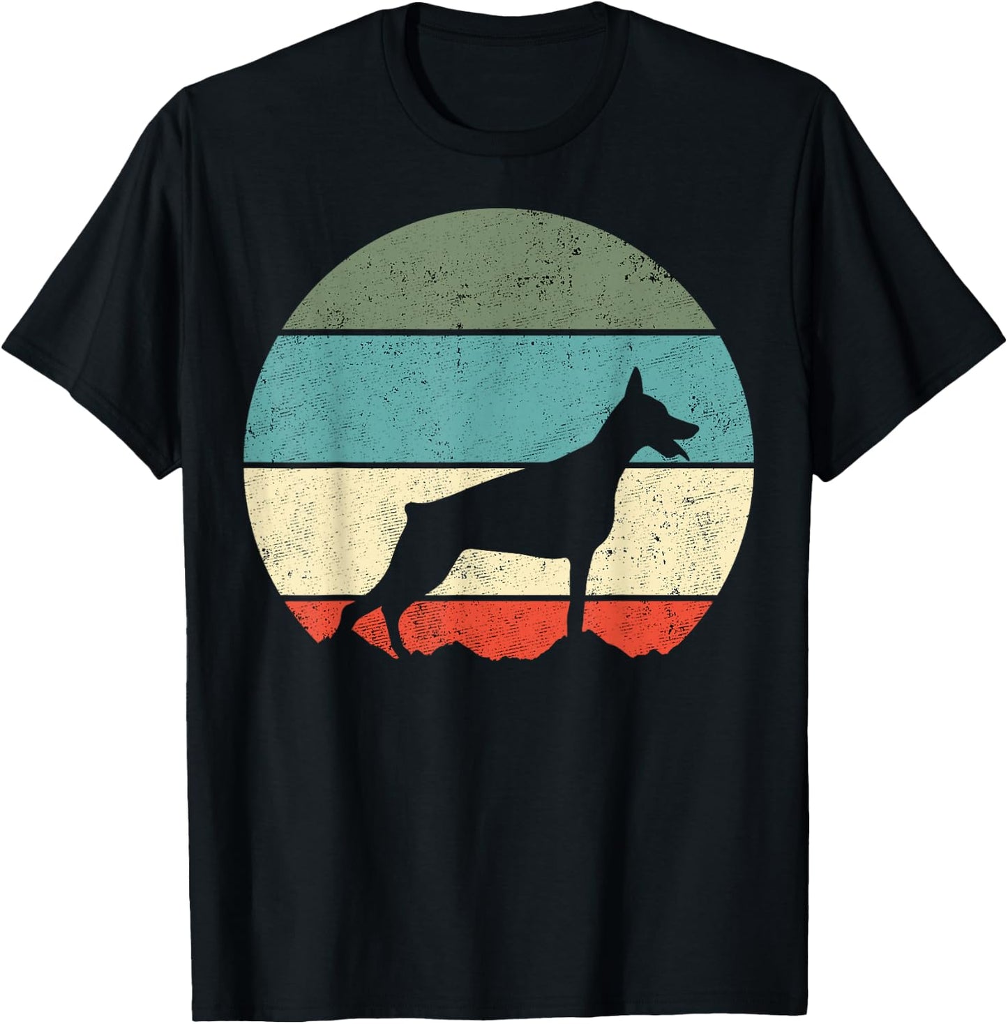 Doberman Dog Retro T-Shirt - T-Shirt | Black