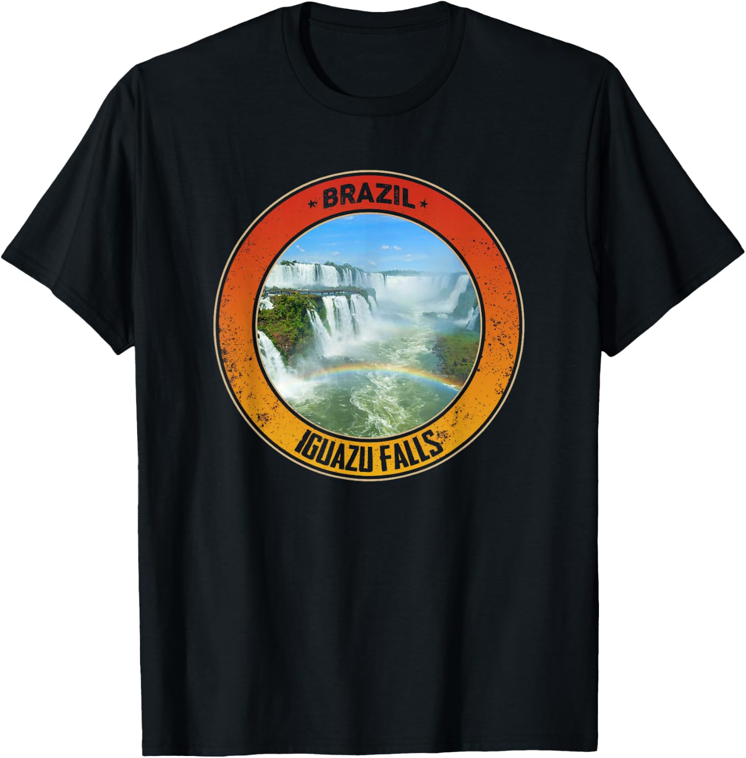 Iguazu Falls - Brazil Travel T-Shirt - T-Shirt | Black