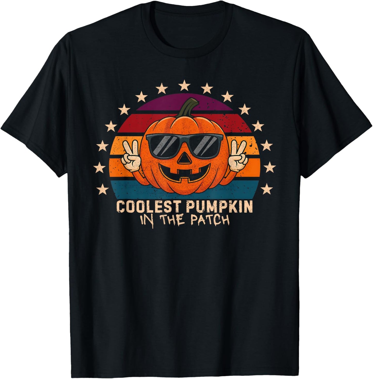 Coolest Pumpkin In The Patch Kids Boys Toddler Halloween T-Shirt - T-Shirt | Black