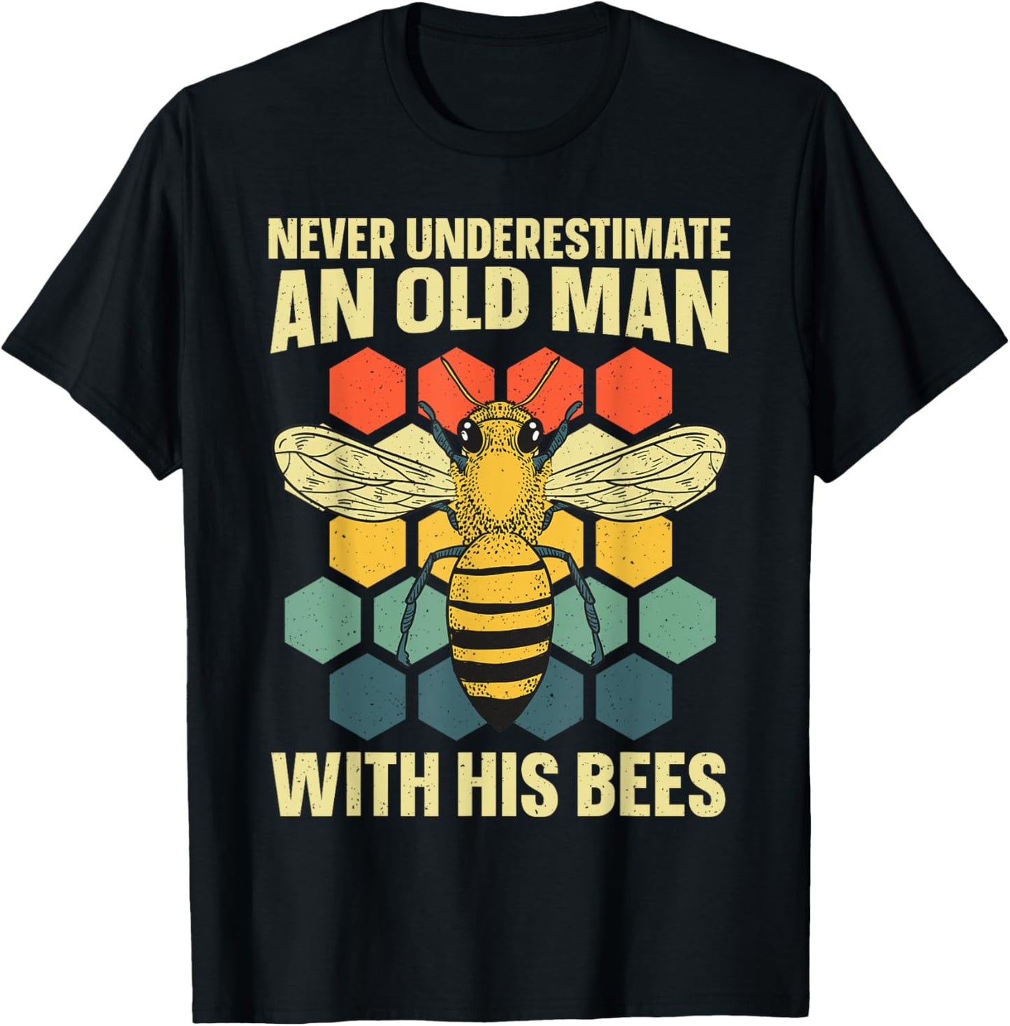 Beekeeping Art Dad Grandpa Bee Apiary Beekeeper T-Shirt - T-Shirt | Black