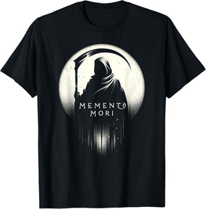 Memento Mori - Latin Remember You Must Die with Grim Reaper T-Shirt - T-Shirt | Black