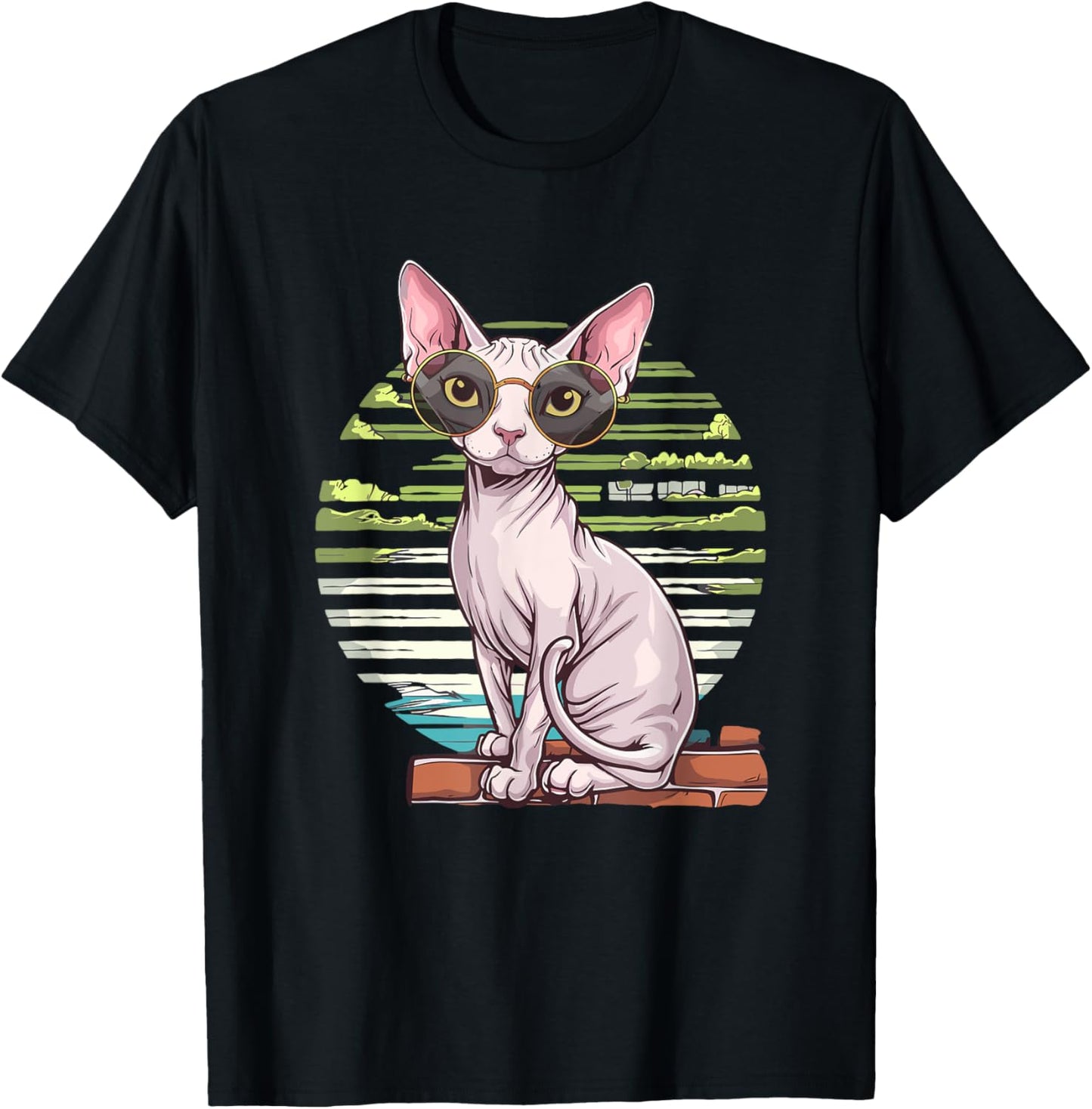 Funny dressed up naked cat costume Men Women T-Shirt - T-Shirt | Black