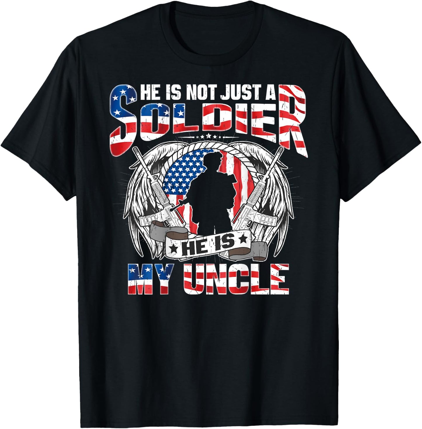 My Uncle My Soldier Hero - Proud Army Niece Nephew Military T-Shirt - T-Shirt | Black