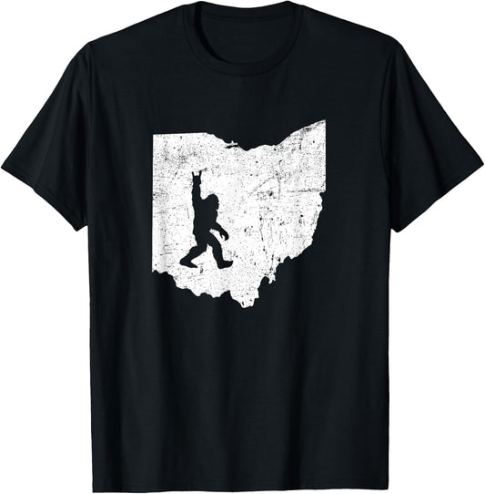 Ohio Bigfoot Sasquatch Funny Appalachian Kids T-Shirt - T-Shirt | Black
