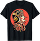 Biker Girl Traditional Tattoo Flash T-Shirt - T-Shirt | Black
