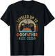 Leveled Up To Godfather 2025 Video Game Soon To Be Godfather T-Shirt - T-Shirt | Black