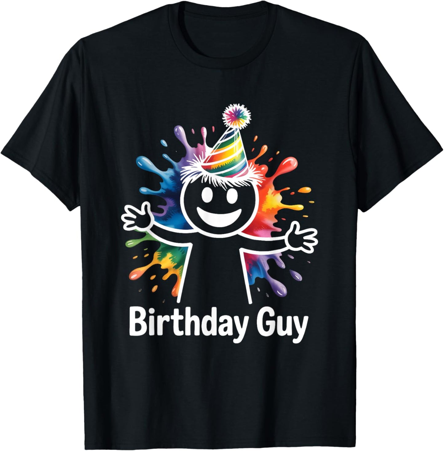 It s My Birthday Party Smile Face Funny Cute Birthday Guy T-Shirt - T-Shirt | Black