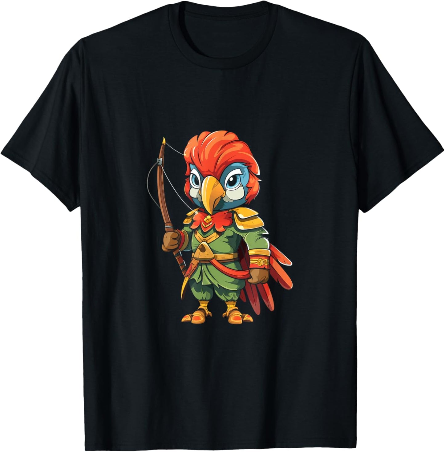Parrot Archer Archery Bowhunter Bow Arrows T-Shirt - T-Shirt | Black