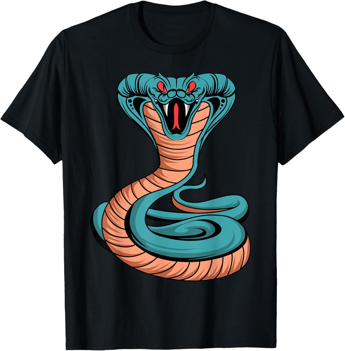 Cobra King Venomous Snake Poisonous Reptile Lover T-Shirt - T-Shirt | Black