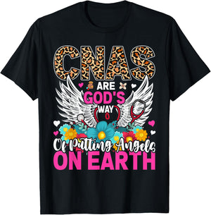 CNAs Are God's Way Of Putting Angels On Earth T-Shirt - T-Shirt | Black