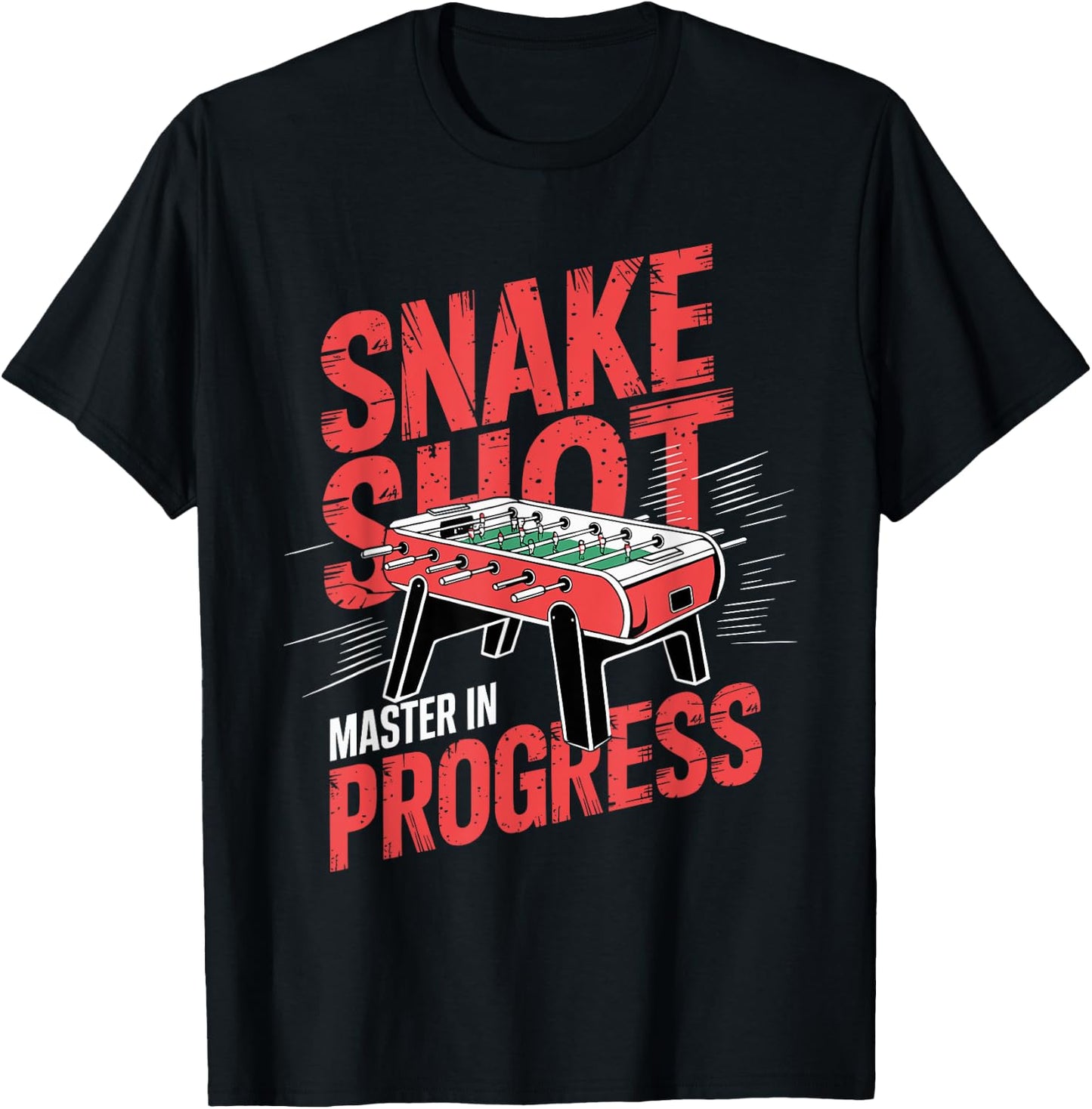 Funny Table Soccer Foosball Snakeshot Master T-Shirt - T-Shirt | Black