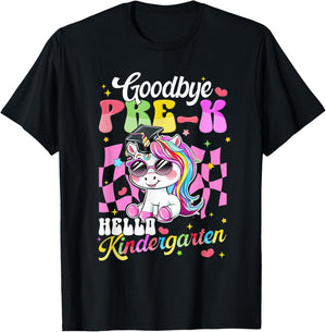 Girls Pre-K Graduation Cute Unicorn Preschool Graduate 2025 T-Shirt - T-Shirt | Black