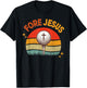 FORE Jesus Christian Golf Ball Retro Golfer 70s Golfing T-Shirt - T-Shirt | Black