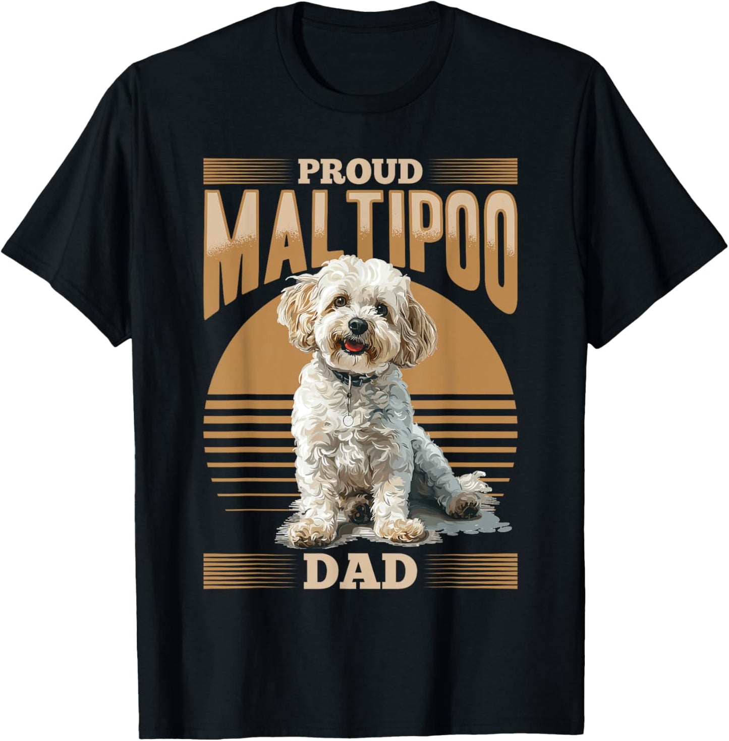Maltipoo Dog Breed Pet Proud Maltipoo Dad Women Girls Kids T-Shirt - T-Shirt | Black
