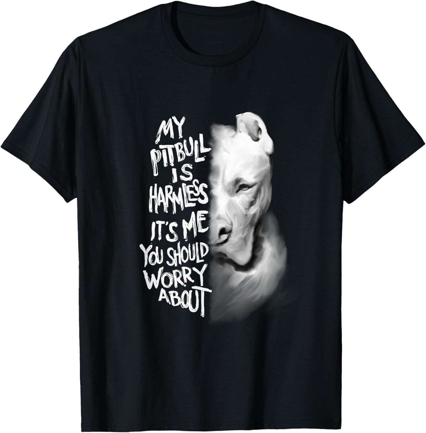 My Pitbull is Harmless Quote Dog Items Owner Small T-Shirt - T-Shirt | Black