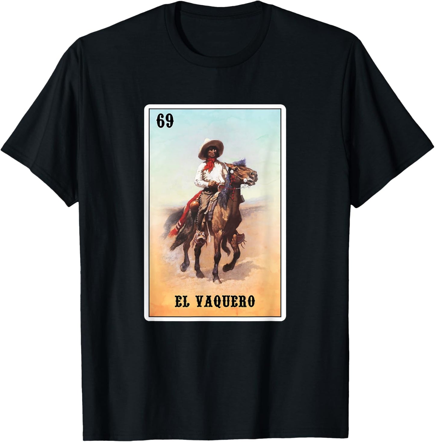 Vintage Mexican El Vaquero - Mexico Rodeo Cowboy T-Shirt - T-Shirt | Black