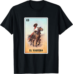 Vintage Mexican El Vaquero - Mexico Rodeo Cowboy T-Shirt - T-Shirt | Black