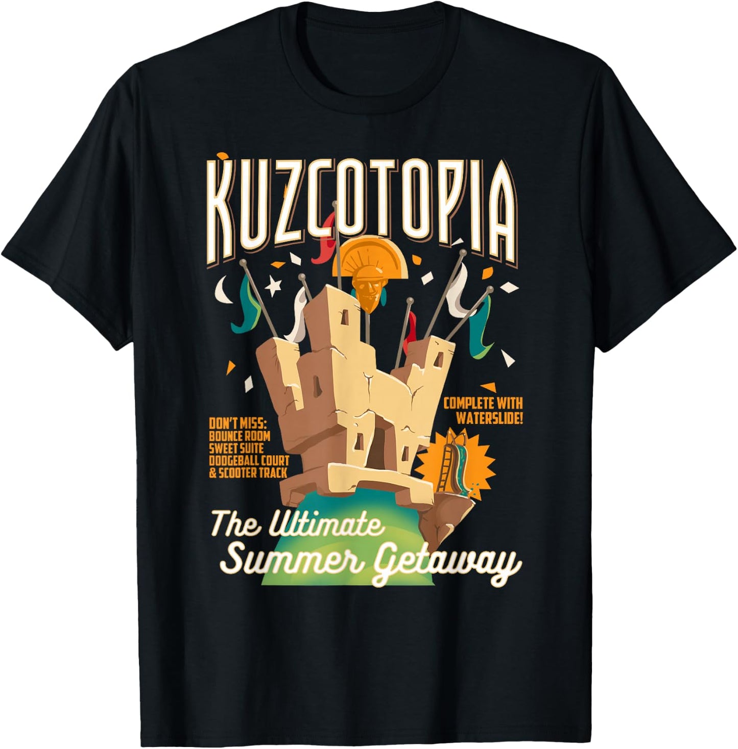 Disney The Emperor's New Groove Greeting From Kuzcotopia T-Shirt - T-Shirt | Black