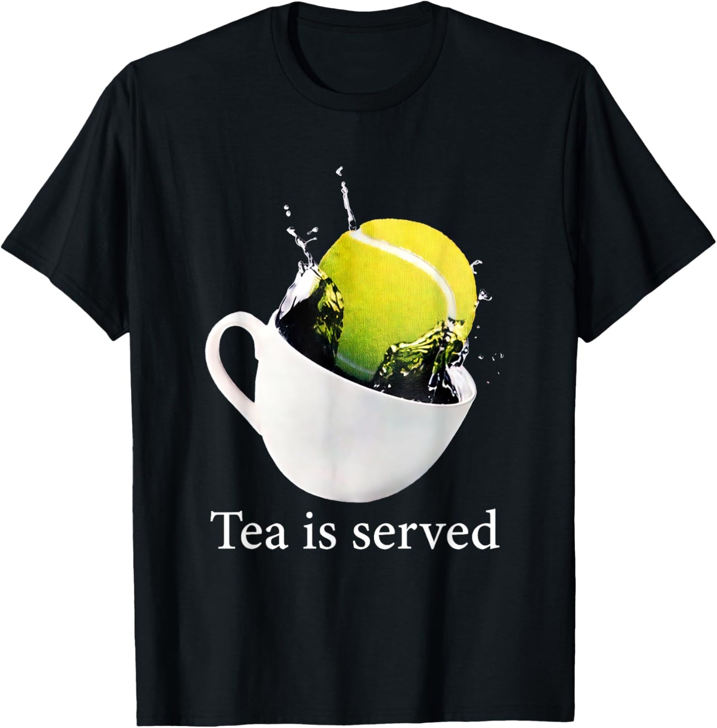 Tennis Tea Is Served T-Shirt - T-Shirt | Black
