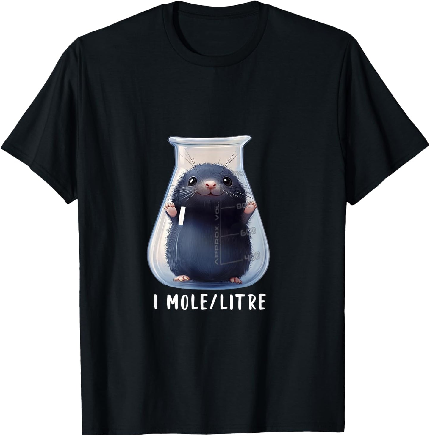 Funny Chemistry Science Student Mole T-Shirt - T-Shirt | Black